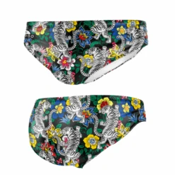 BAÑADOR WATERPOLO FLOWERS-AND-TIGERS